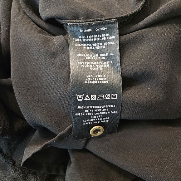 Anthropologie Floreat Black Gold Oval Polka Dot Bell Sleeve Blouse - M - Picture 9 of 10